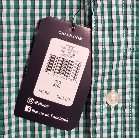 2/$24 🤵 CHAPS STRETCHY SHIRT 🎉 MY 1ST HOST PICK! - Picture 3 of 7